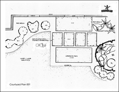 Courtyard Plan 001 - Natural Garden - SUN